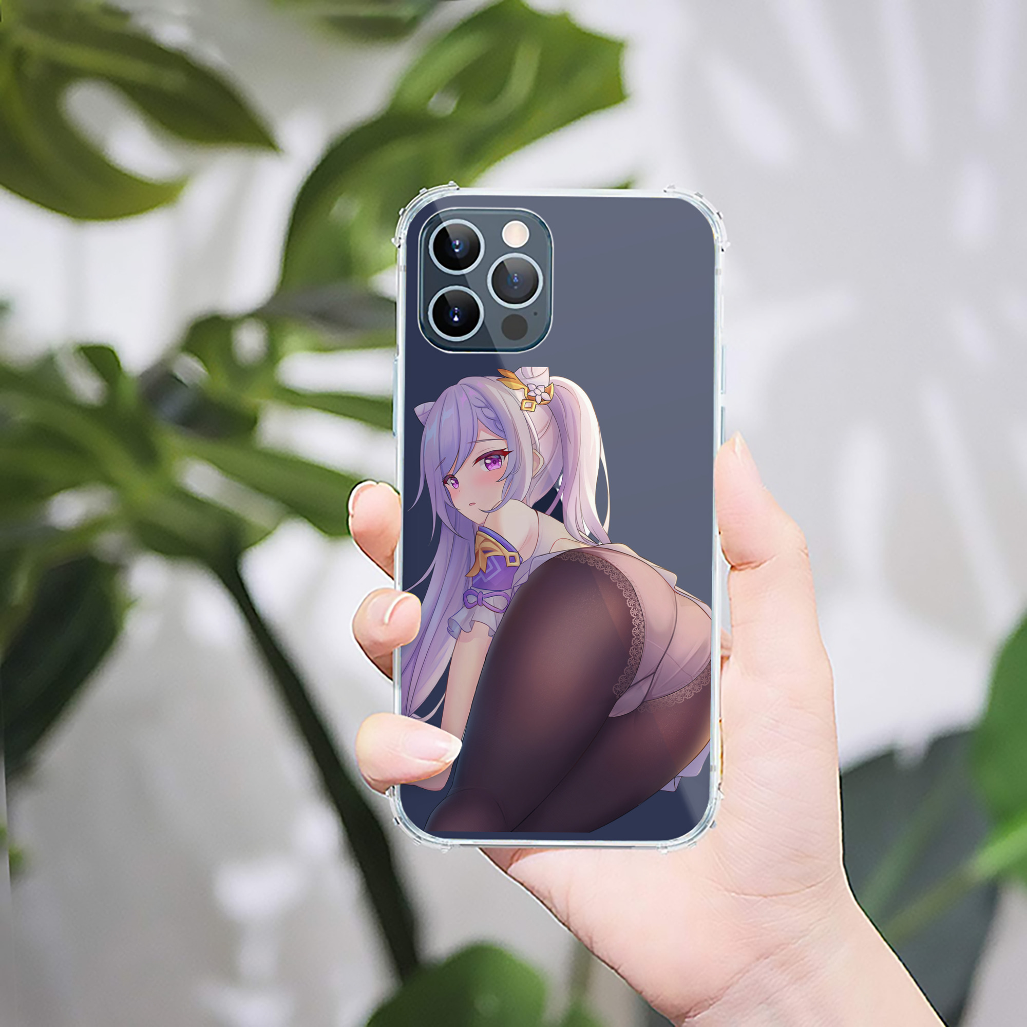 げんし神 刻晴 こくせい genshin Kokusei 【iPhone 12シリーズ対応】透明スマホケース（クリアソフトケース）